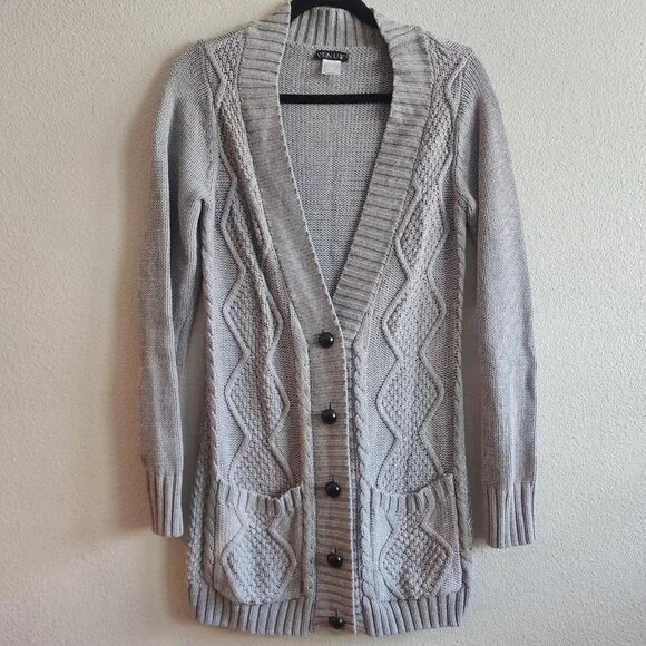 VENUS Sweaters Venus Womens Cardigan Sweater Button Front Long